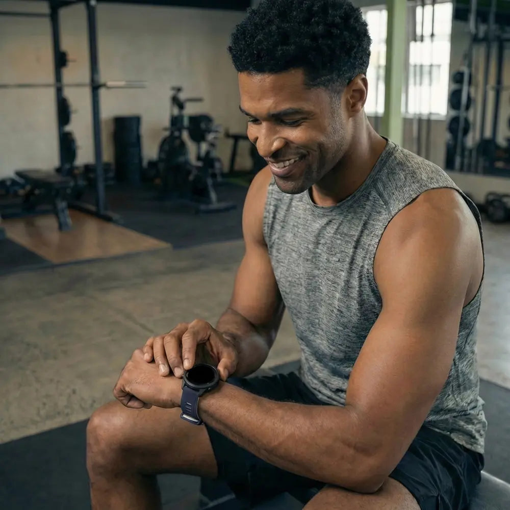 Garmin Forerunner 245 Sport Strap with Buckle (Dark Blue/Beige)