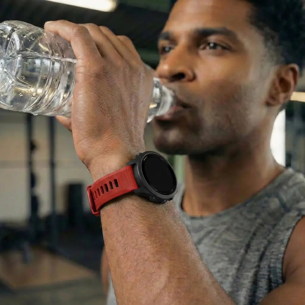 Bracelet sport á boucle Garmin Forerunner 265 (rouge/noir)