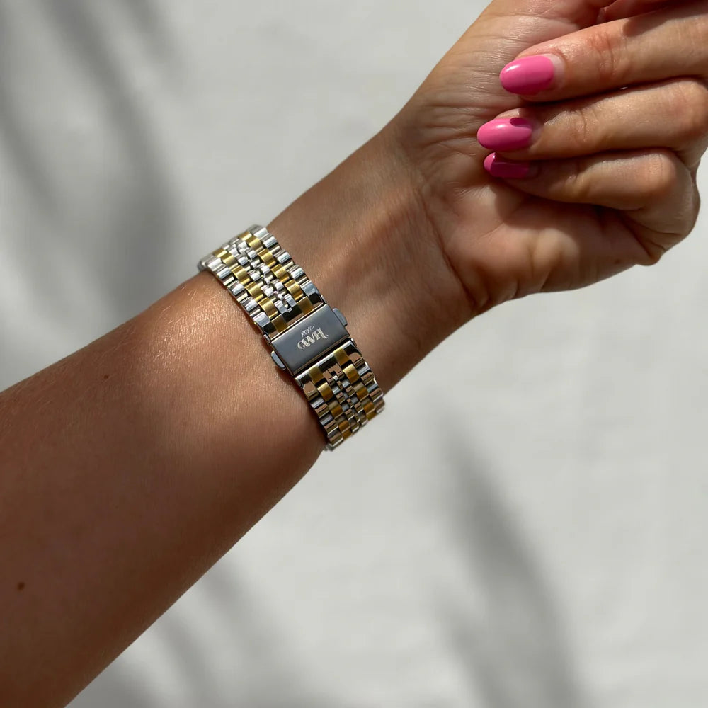 Bracelet acier xoxo Wildhearts Apple Watch (argenté/doré)