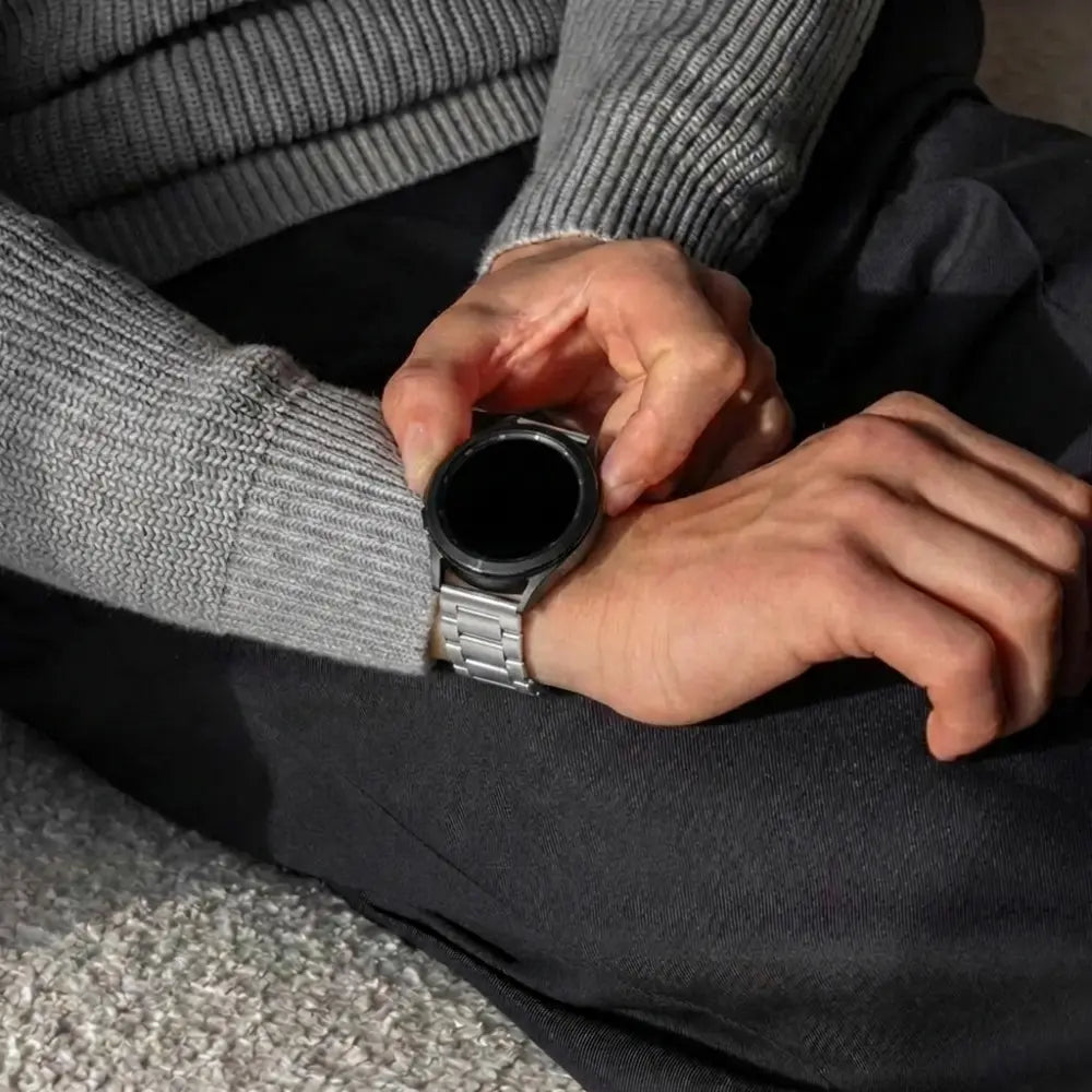 Bracelet acier Samsung Galaxy Watch 46mm (argent)