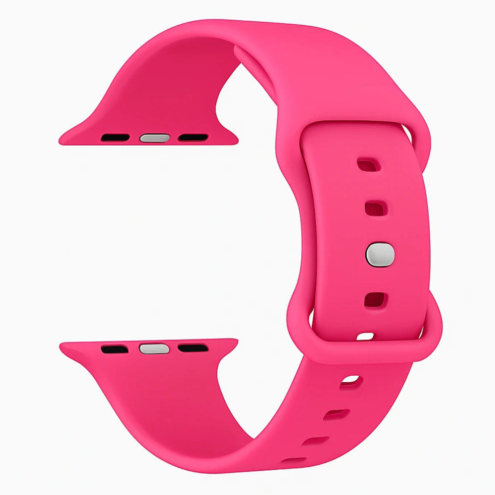 Bracelet Apple Watch silicone (rose vif)