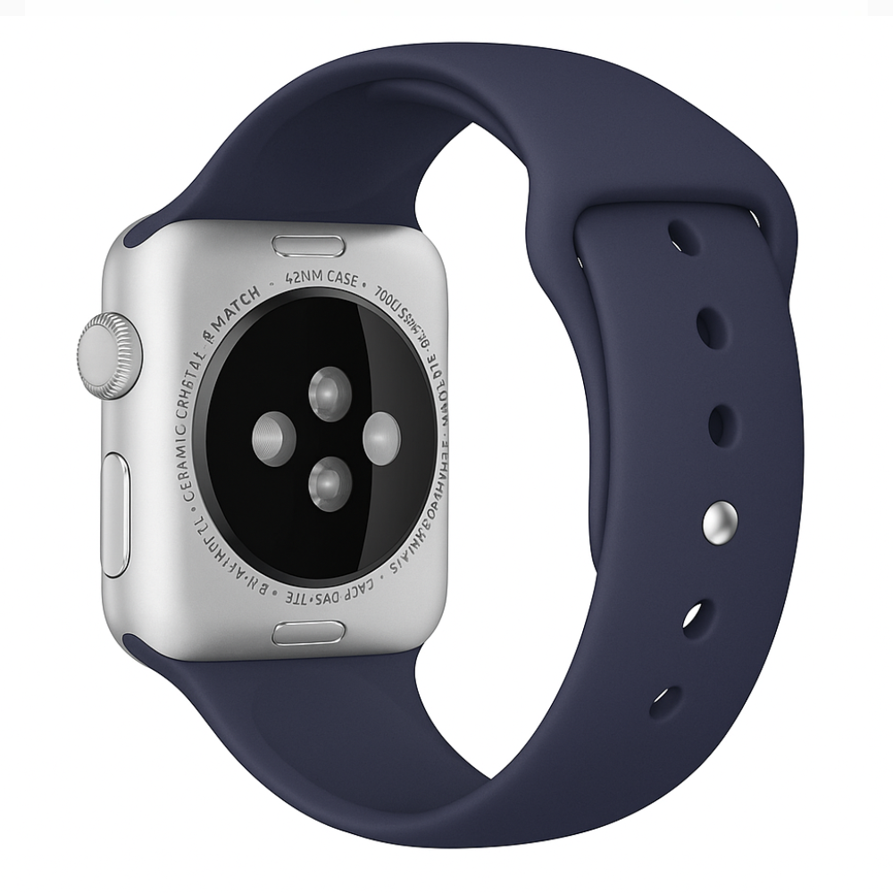 Bracelet silicone Apple Watch (bleu)