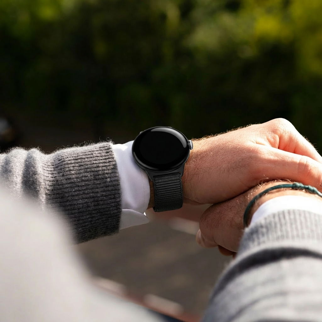 Google Pixel Watch 3 - 45mm Nylon Strap (Black)