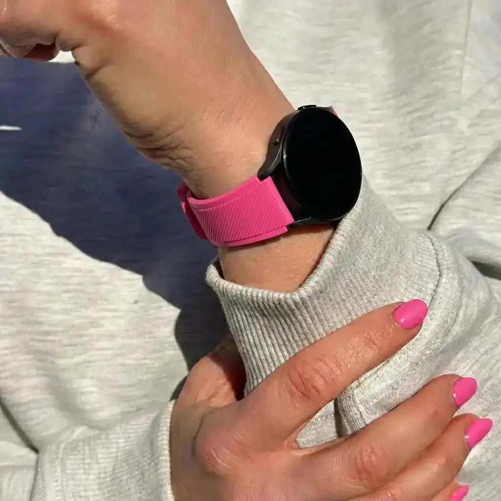 Bracelet silicone Xiaomi Amazfit Bip (rose vif)