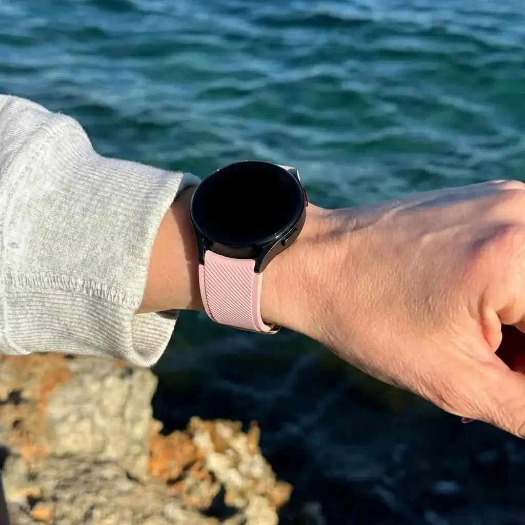 Bracelet silicone Samsung Galaxy Watch 4 44mm (rose)