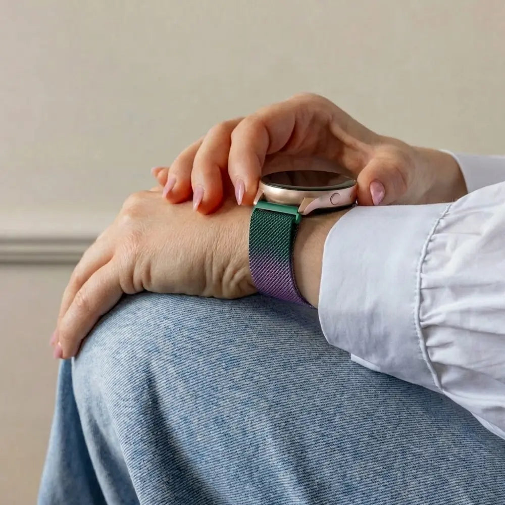 Samsung Galaxy Watch 42mm Milanese Strap (Purple/Green)