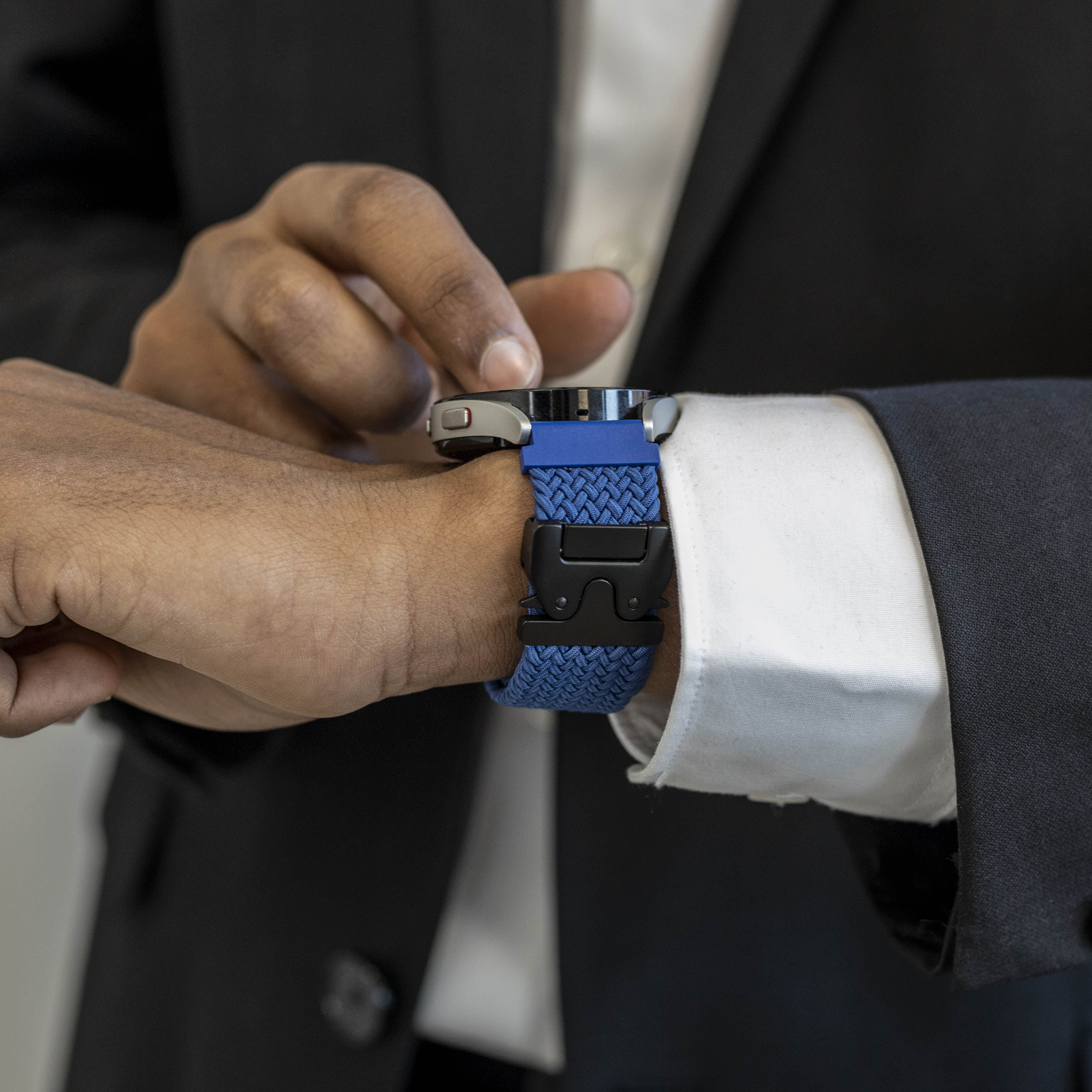 Bracelet tissé avec boucle Garmin Venu SQ 2 (bleu)