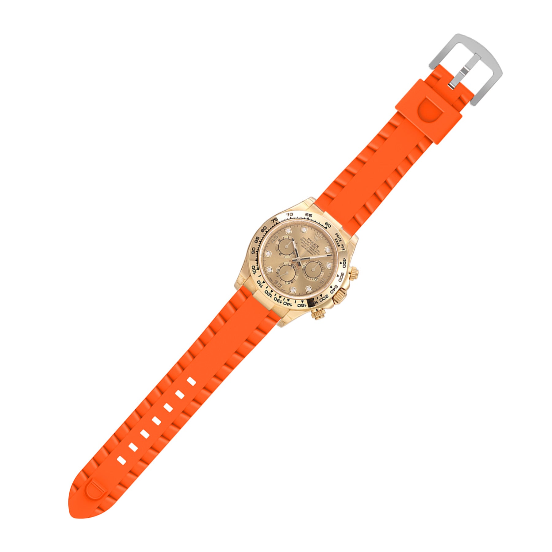 Bracelet silicone ondulé Coros Apex 4 - 46mm (orange)