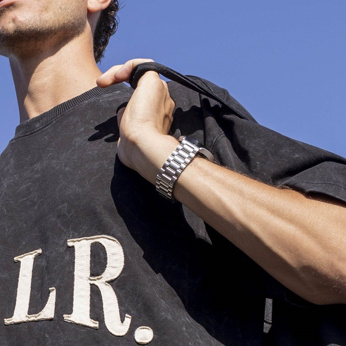 BALR Amazfit Bip 3 (Pro) Steel Link Strap (Silver)