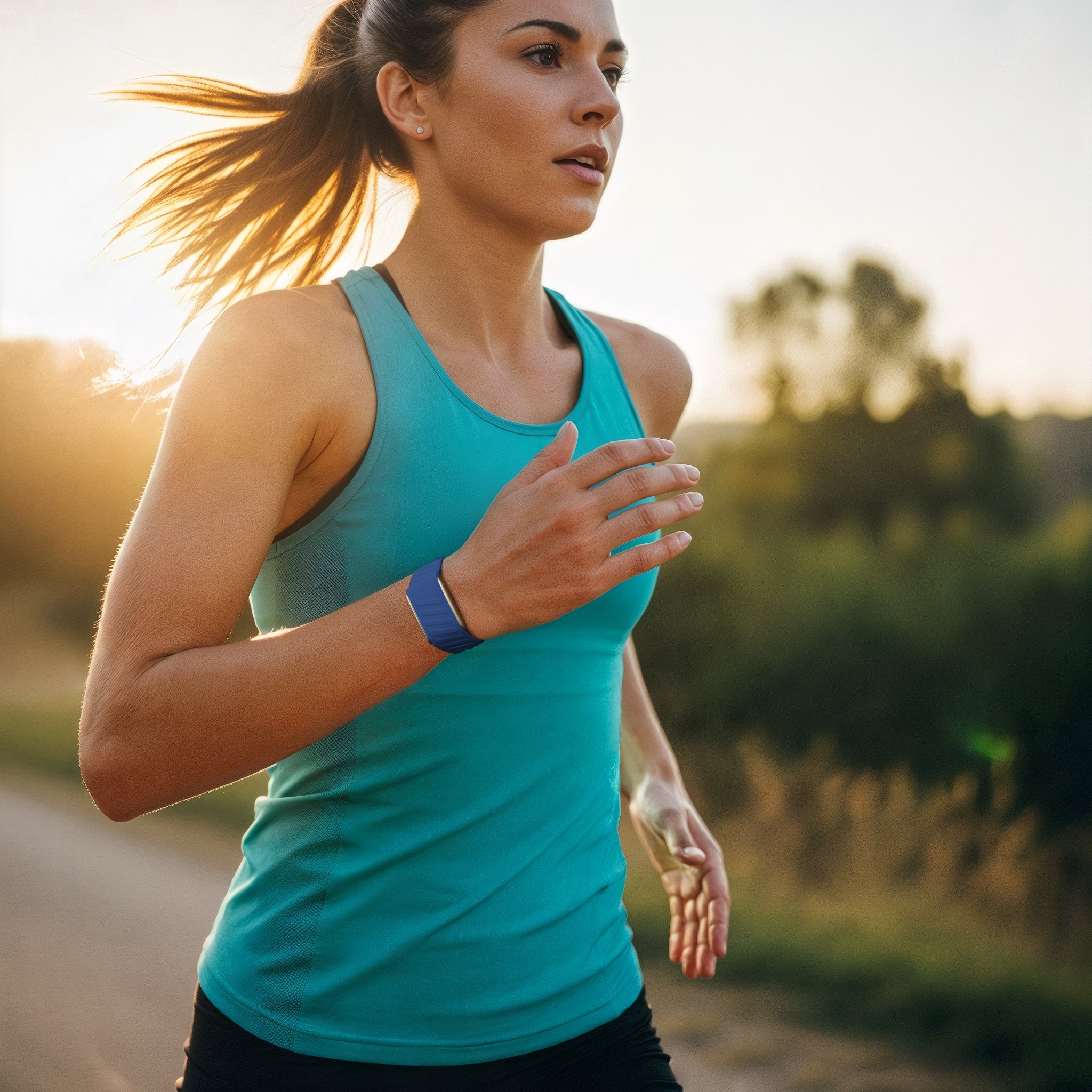 Bracelet sport compatible avec Whoop 4.0 (bleu duo)