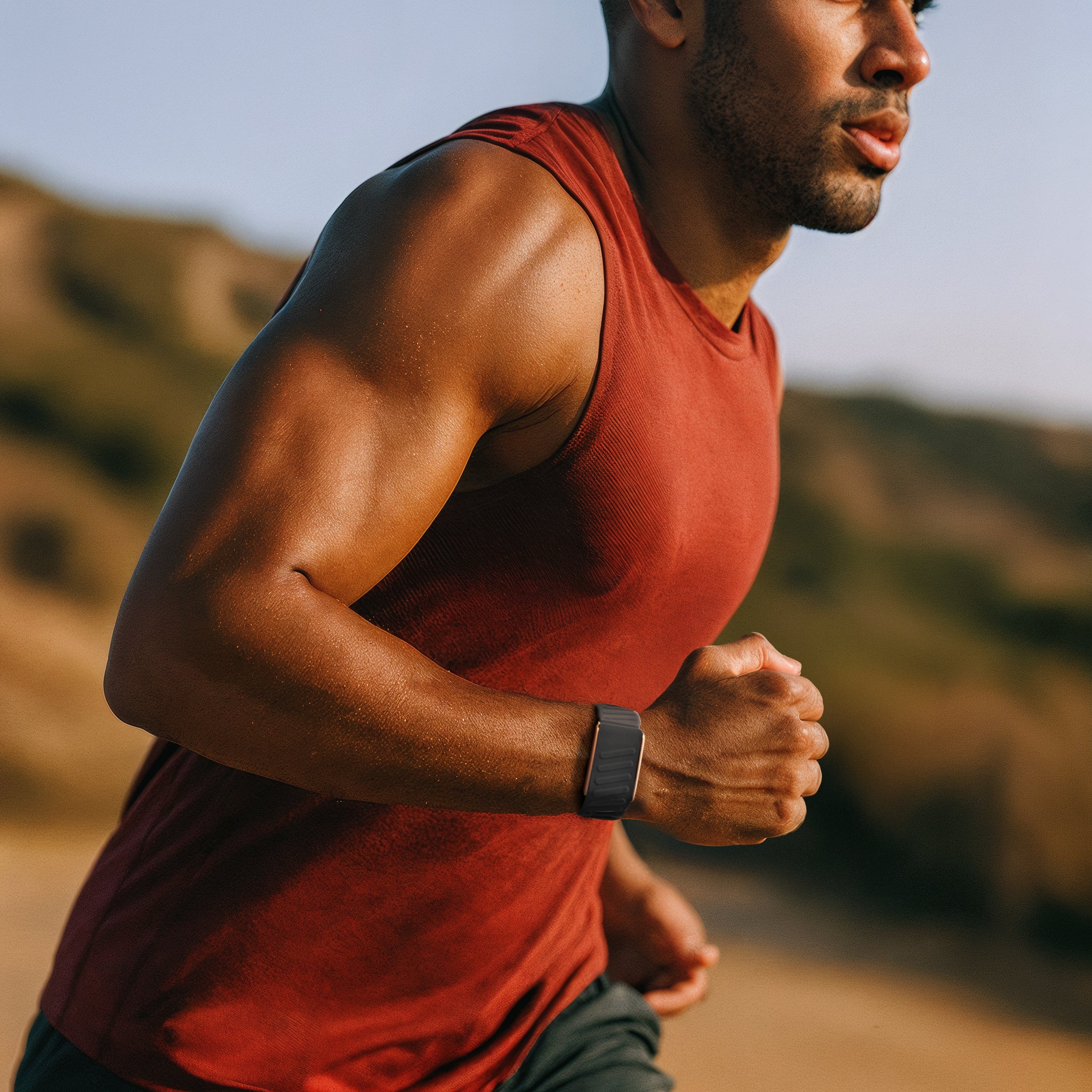 Bracelet sport Whoop MG (gris foncé/orange)