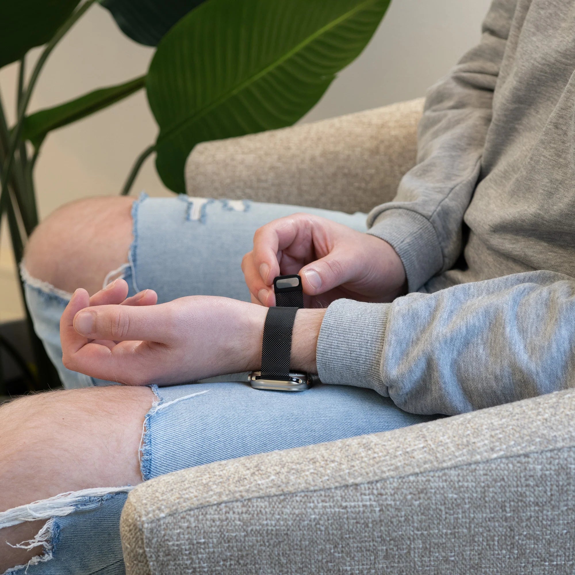 Bracelet Apple Watch Ultra milanais (noir)