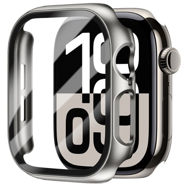Coque rigide avec verre Apple Watch 11 (titane ardoise)