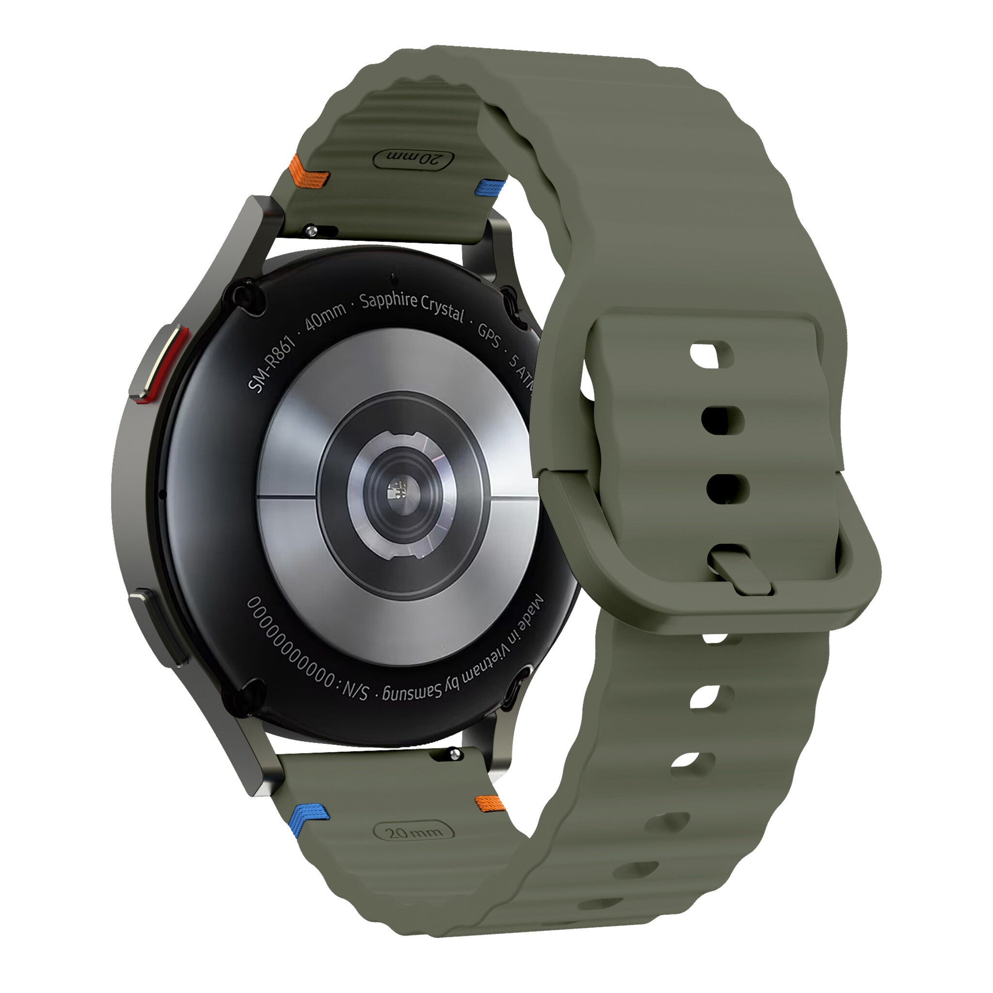 Bracelet silicone Wave Amazfit Bip 6 (vert militaire)