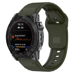 Bracelet silicone outdoor Garmin Instinct 3 - 50mm (vert armée)