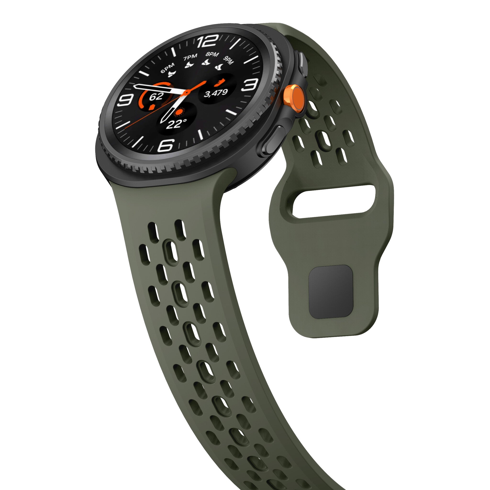 Bracelet silicone Air Samsung Galaxy Watch 8 Classic (vert militaire)