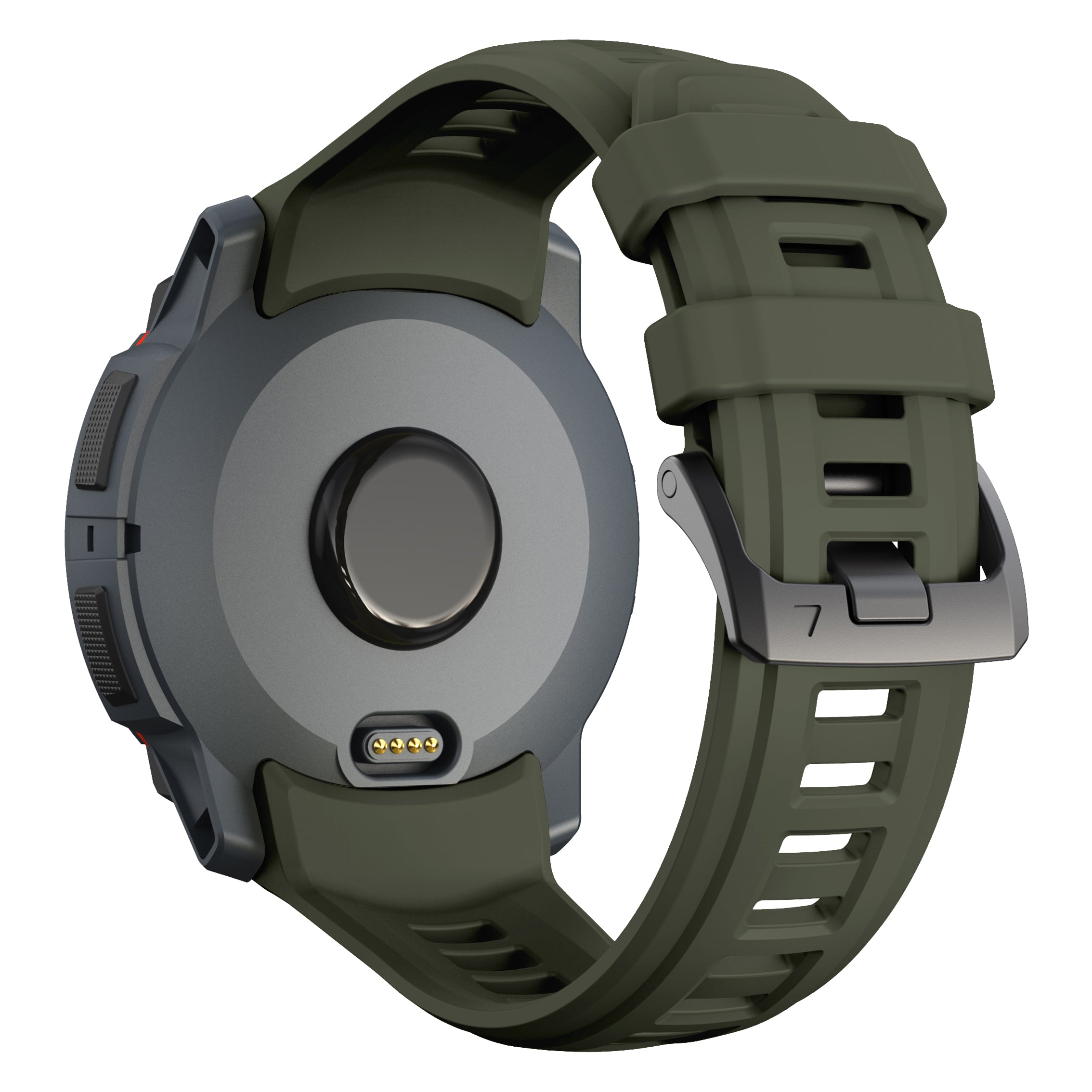 Bracelet silicone 'perfect fit' Garmin Instinct 3 - 45mm (vert armée)