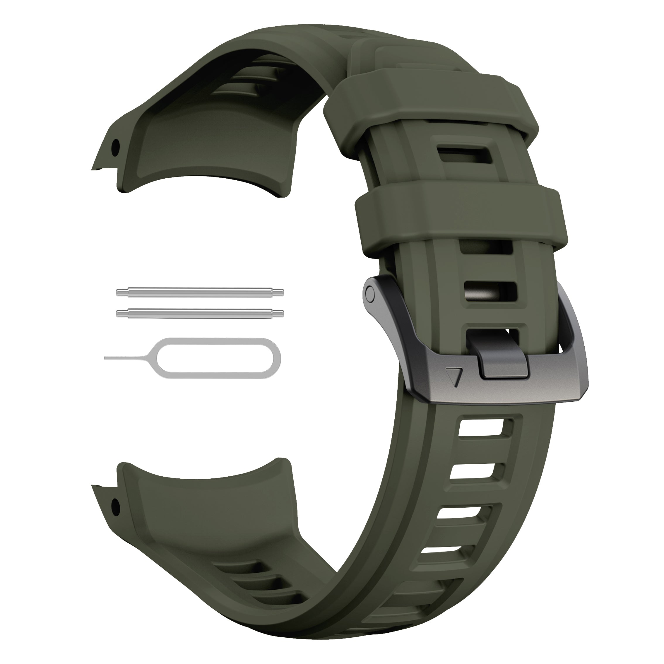 Bracelet silicone 'perfect fit' Garmin Instinct 3 - 45mm (vert armée)
