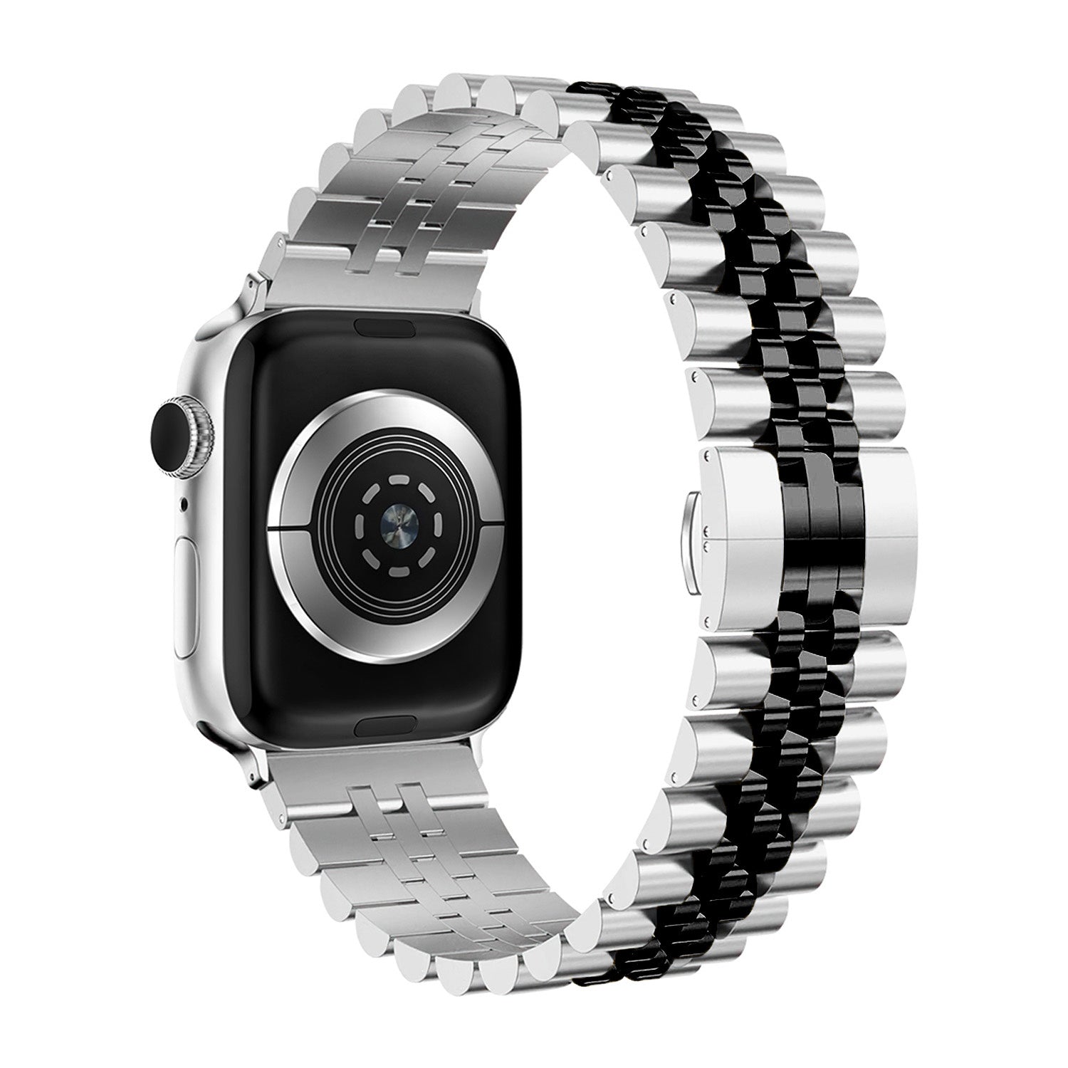 Bracelet acier Jubilee Apple Watch Ultra (argent/noir)