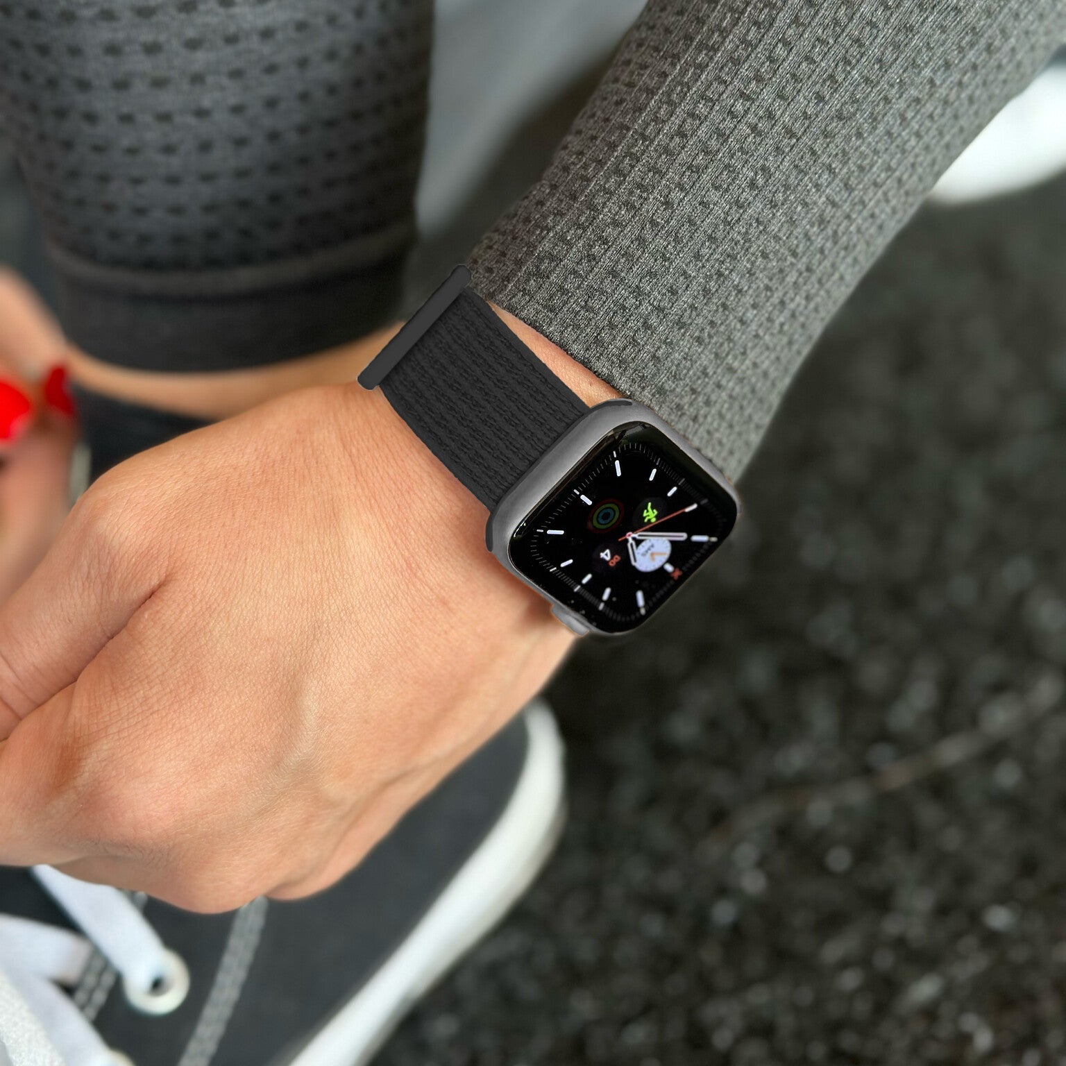 AW Nylon loop band zwart