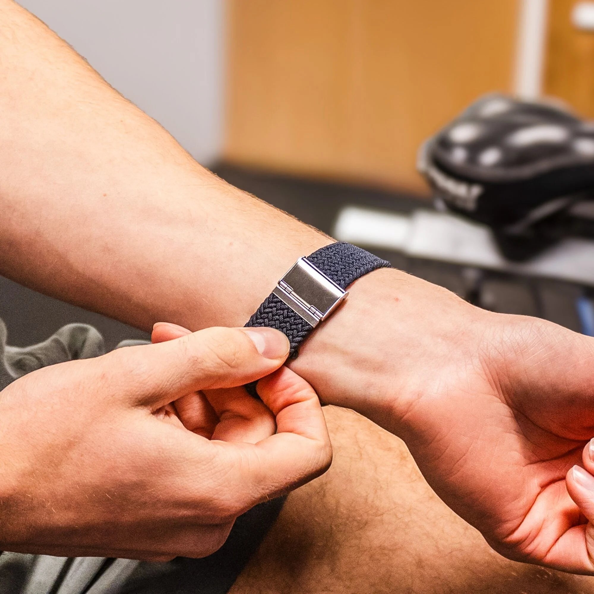 Bracelet tressé Apple Watch (charbon)