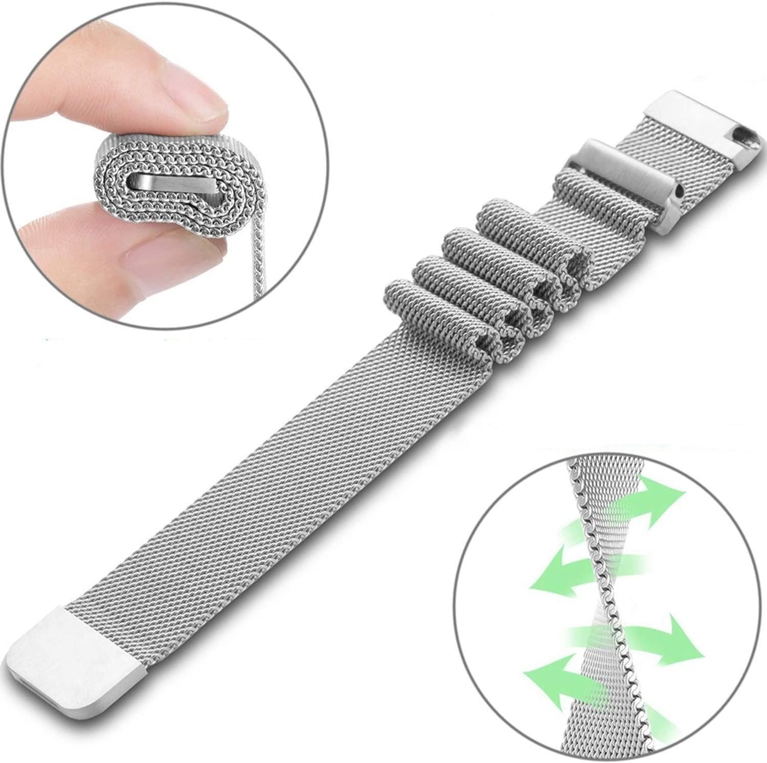 Bracelet Milanais Huawei Watch GT 5 Pro 42mm (argent)