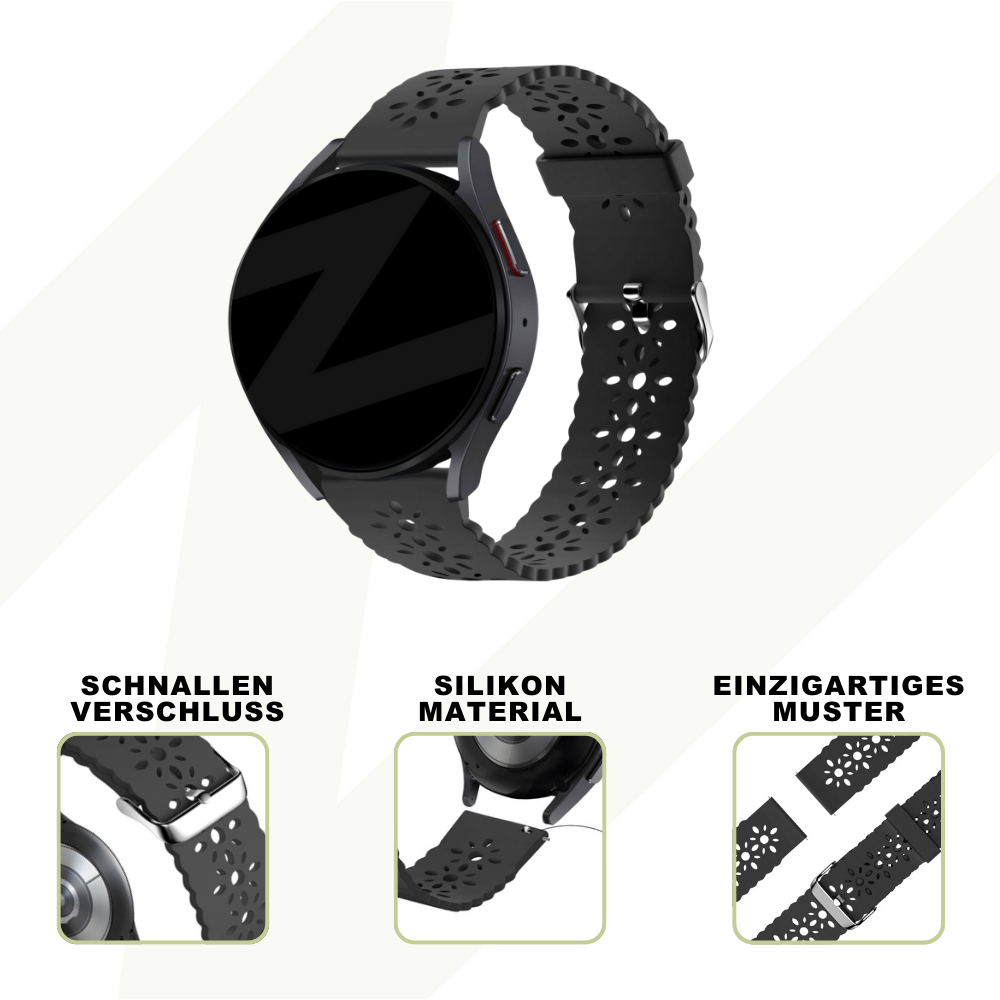 Bandz Bracelet silicone avec motif Coros Apex 42mm (noir)