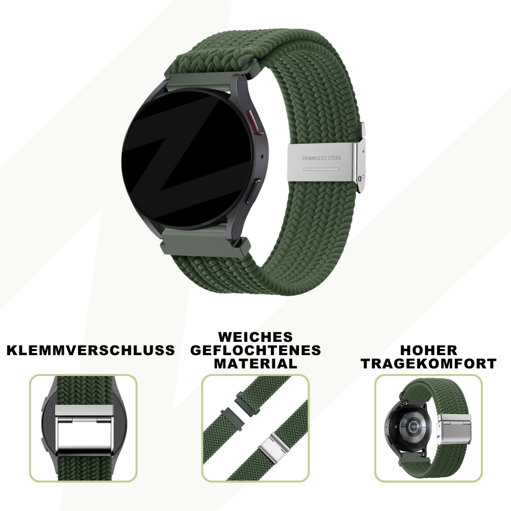 Bandz Coros Pace 2 Woven Nylon Strap (Olive Green)