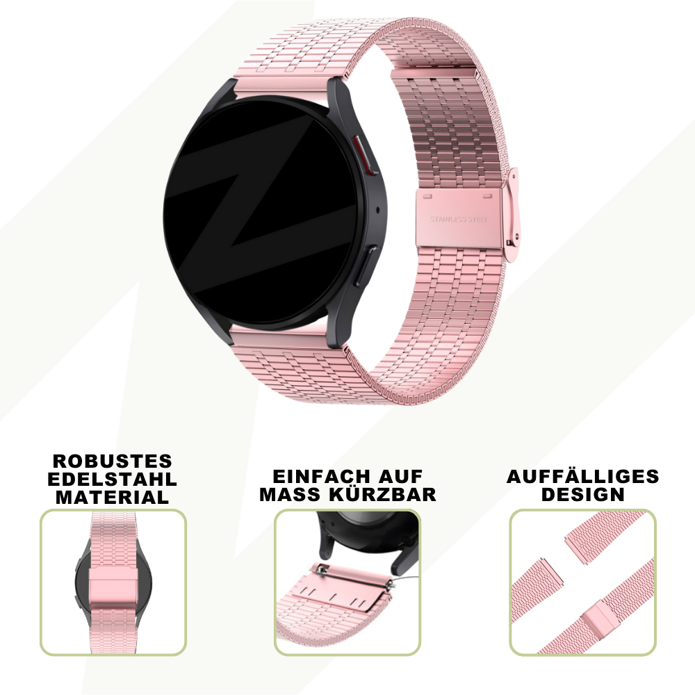 Bandz Bracelet acier réglable Coros Apex 42mm (rose)