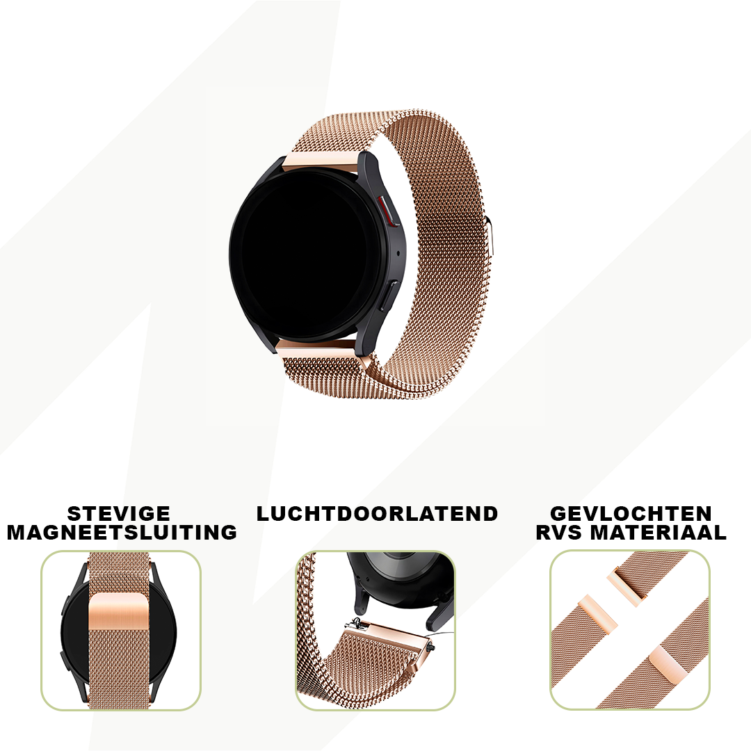 Bandz Garmin Vivoactive 3 Milanese Loop Strap (Rose Gold)