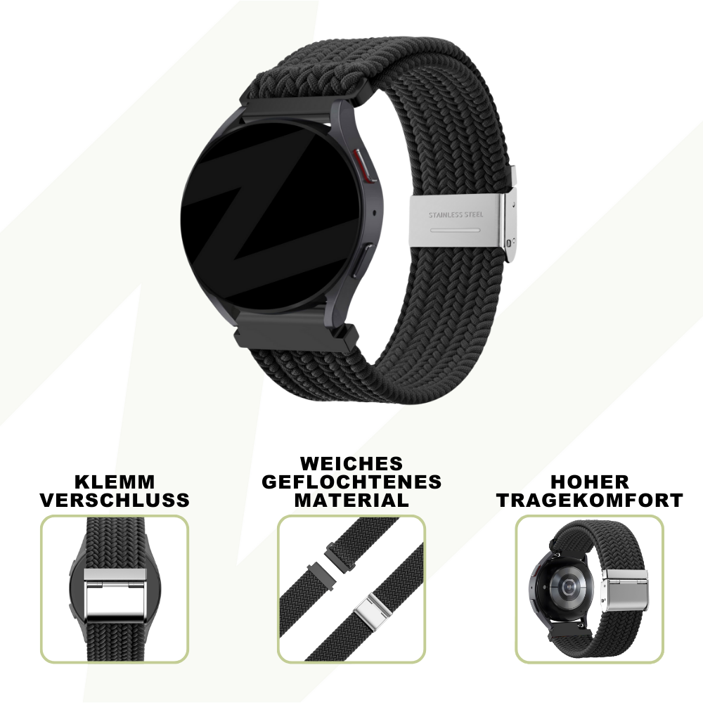 Bandz Bracelet nylon tissé Coros Apex 2 Pro (noir)