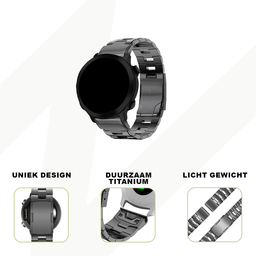 Bandz Garmin Forerunner 935 Titanium Link Strap (Grey)