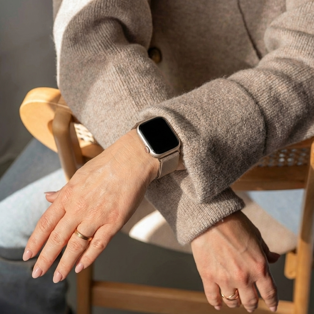 Bracelet Milanais Apple Watch (lumière stellaire)