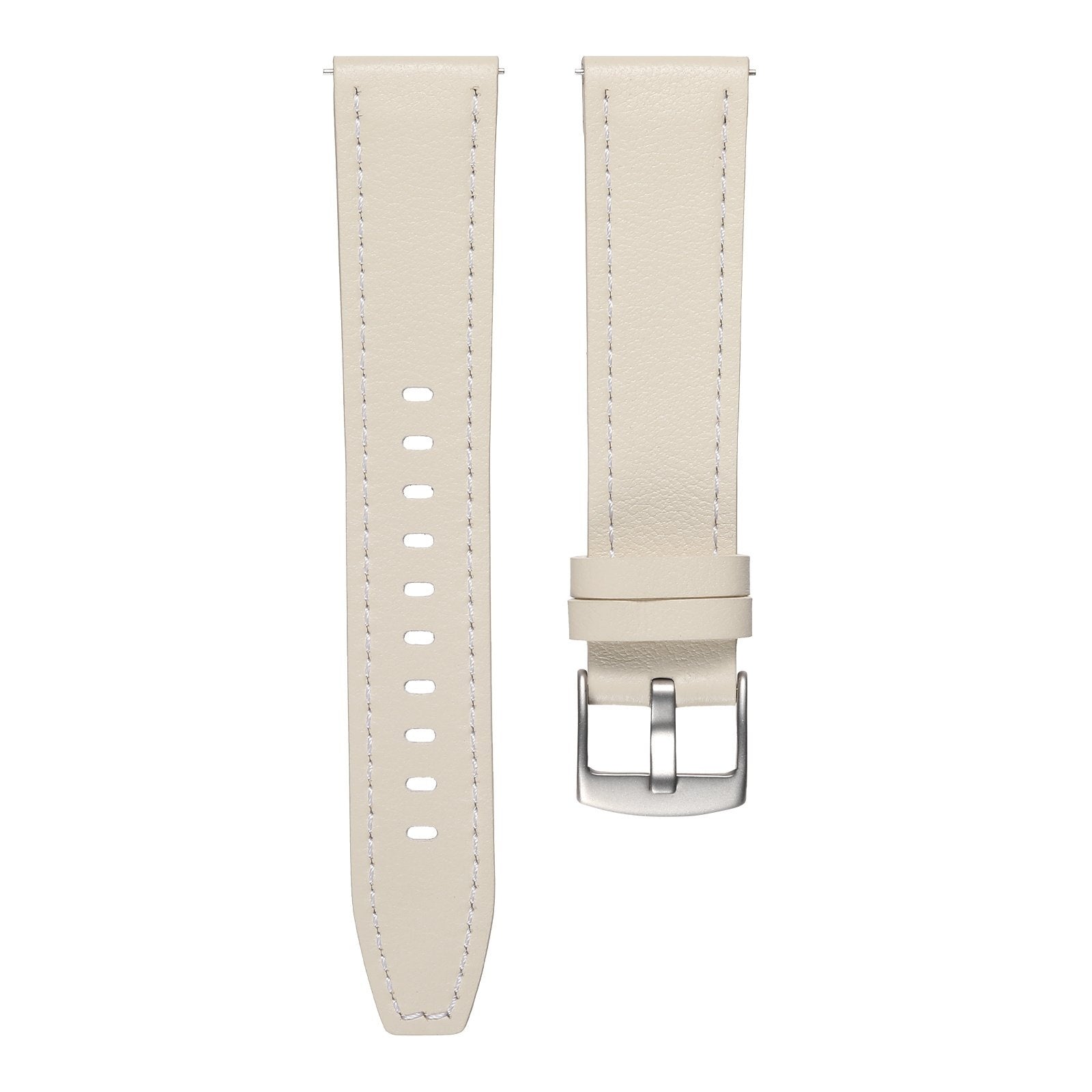 Bracelet cuir 'One Push' Withings ScanWatch 2 - 42mm (beige)