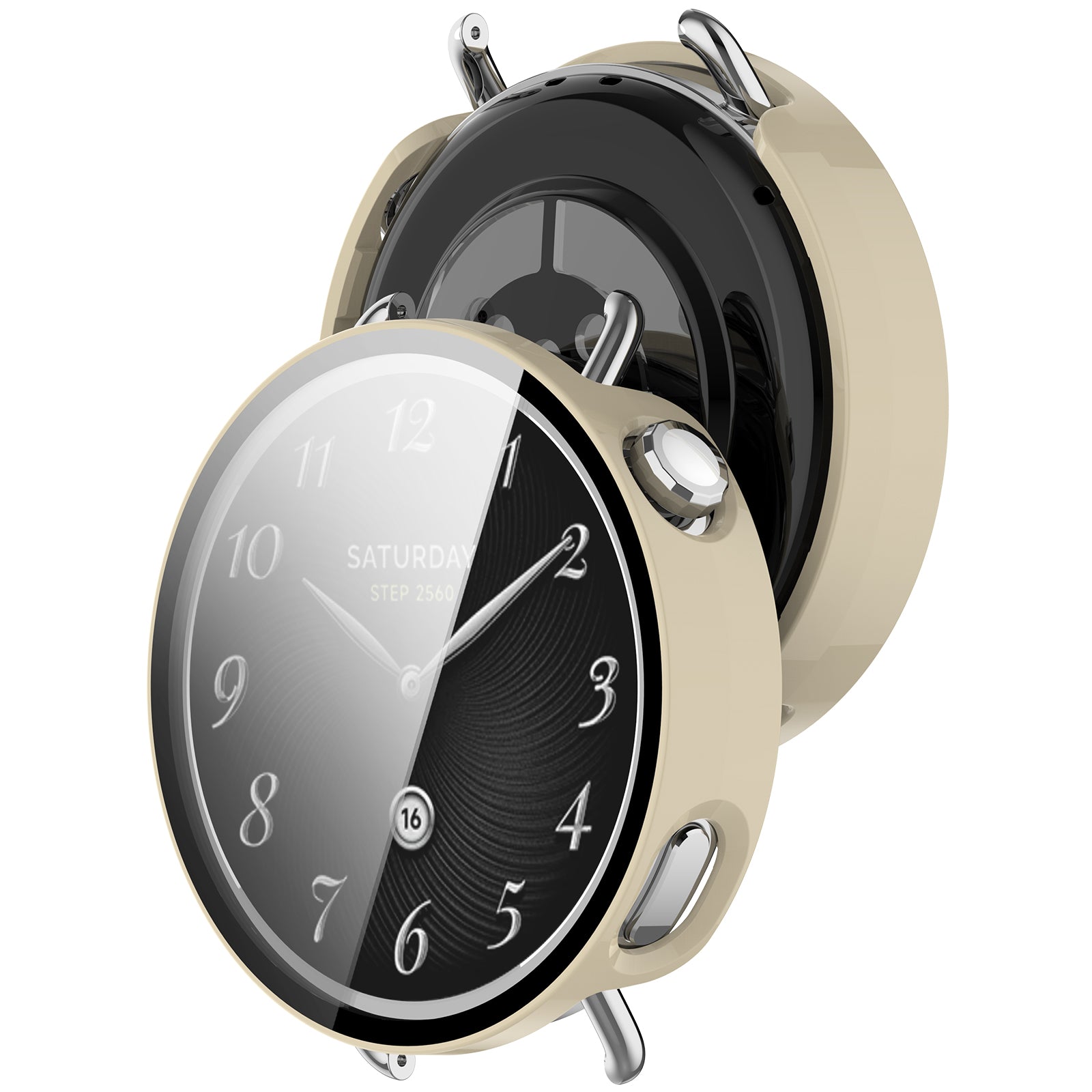 Coque PC avec verre Xiaomi Watch S4 - 41mm (beige)