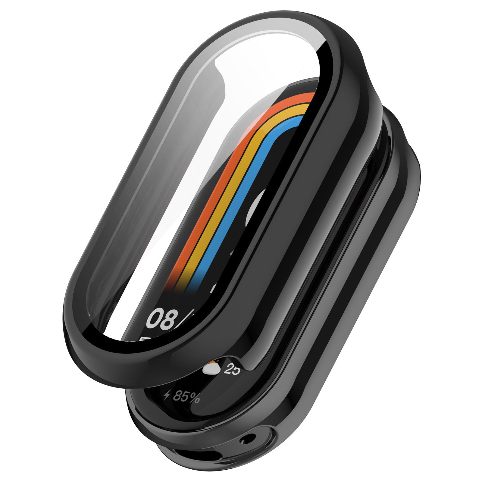 Coque résistant avec verre Xiaomi Smart Band 10 (noir)