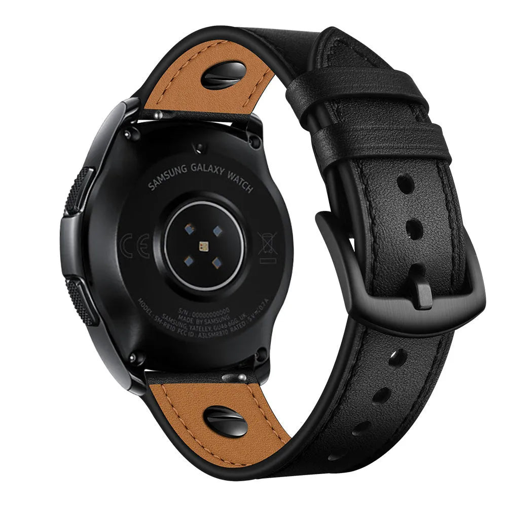 Bracelet cuir avec vis Coros Pace 2 (noir)