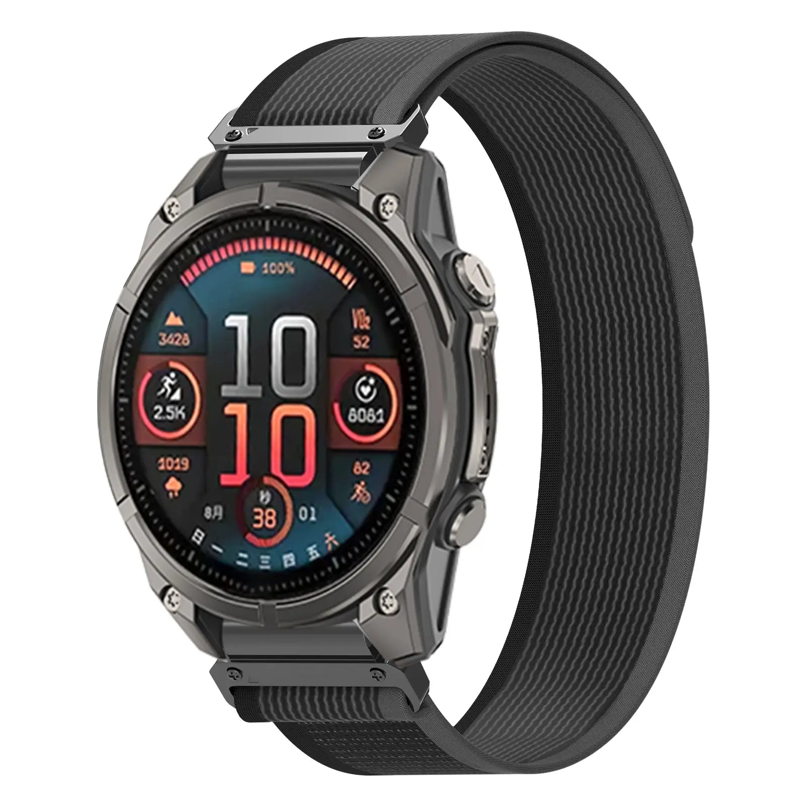 Bracelet trail loop premium Garmin Instinct (noir/gris)