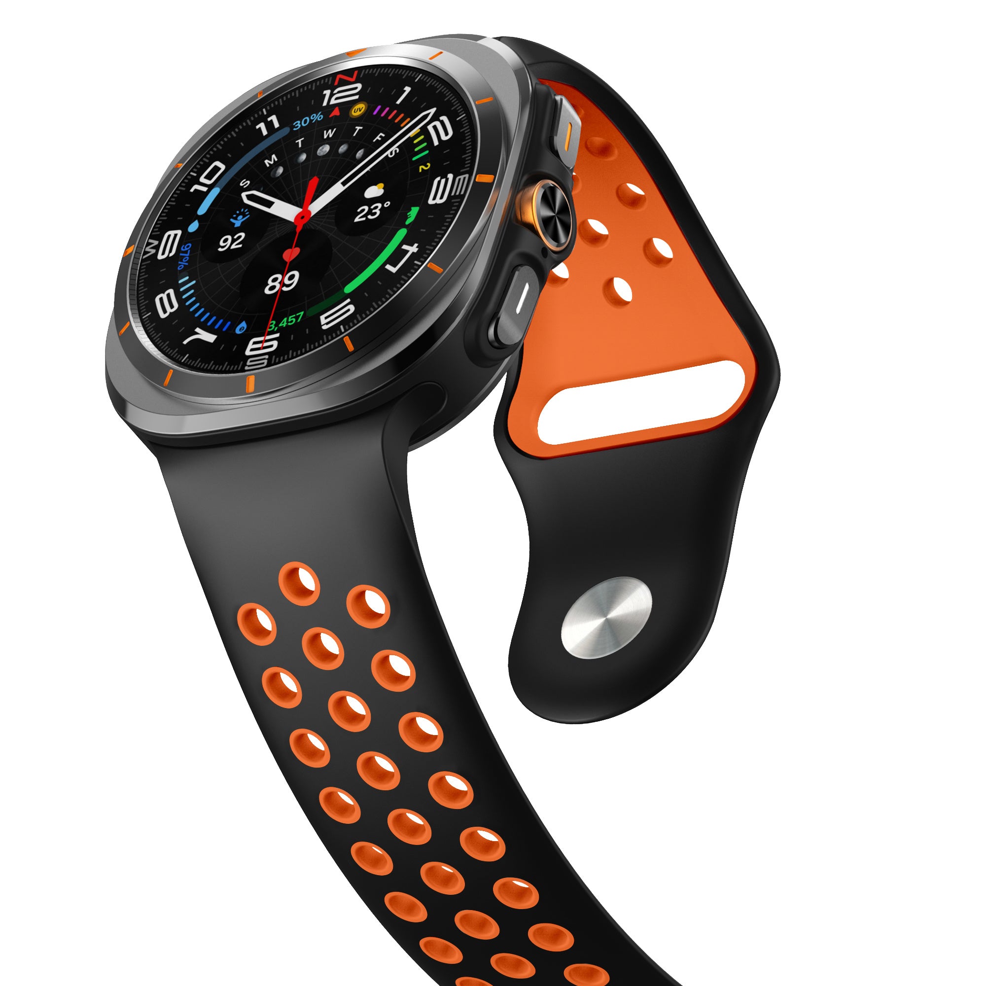 Bracelet sport Samsung Galaxy Watch Ultra (noir/orange)