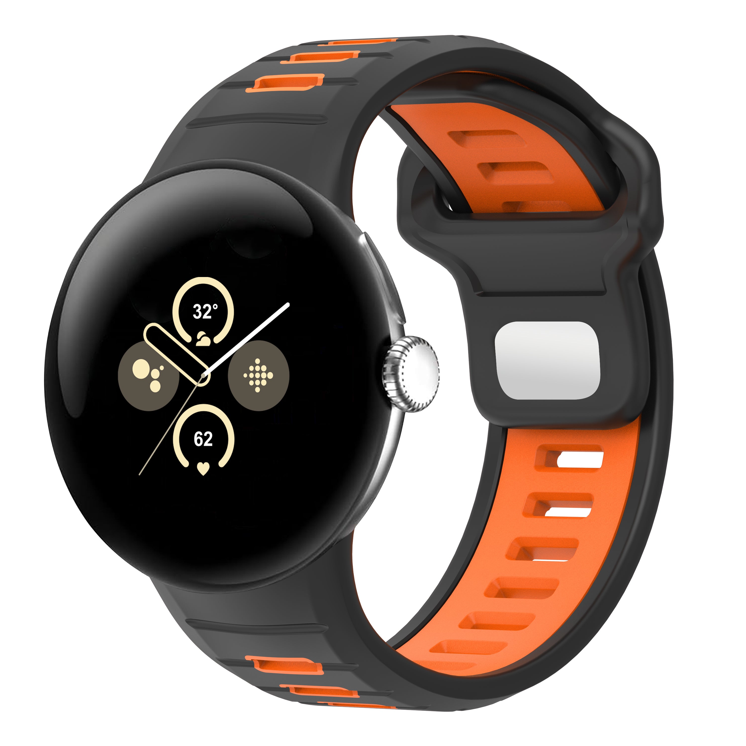Bracelet sport Outdoor Google Pixel Watch 4 - 45mm (noir/orange)