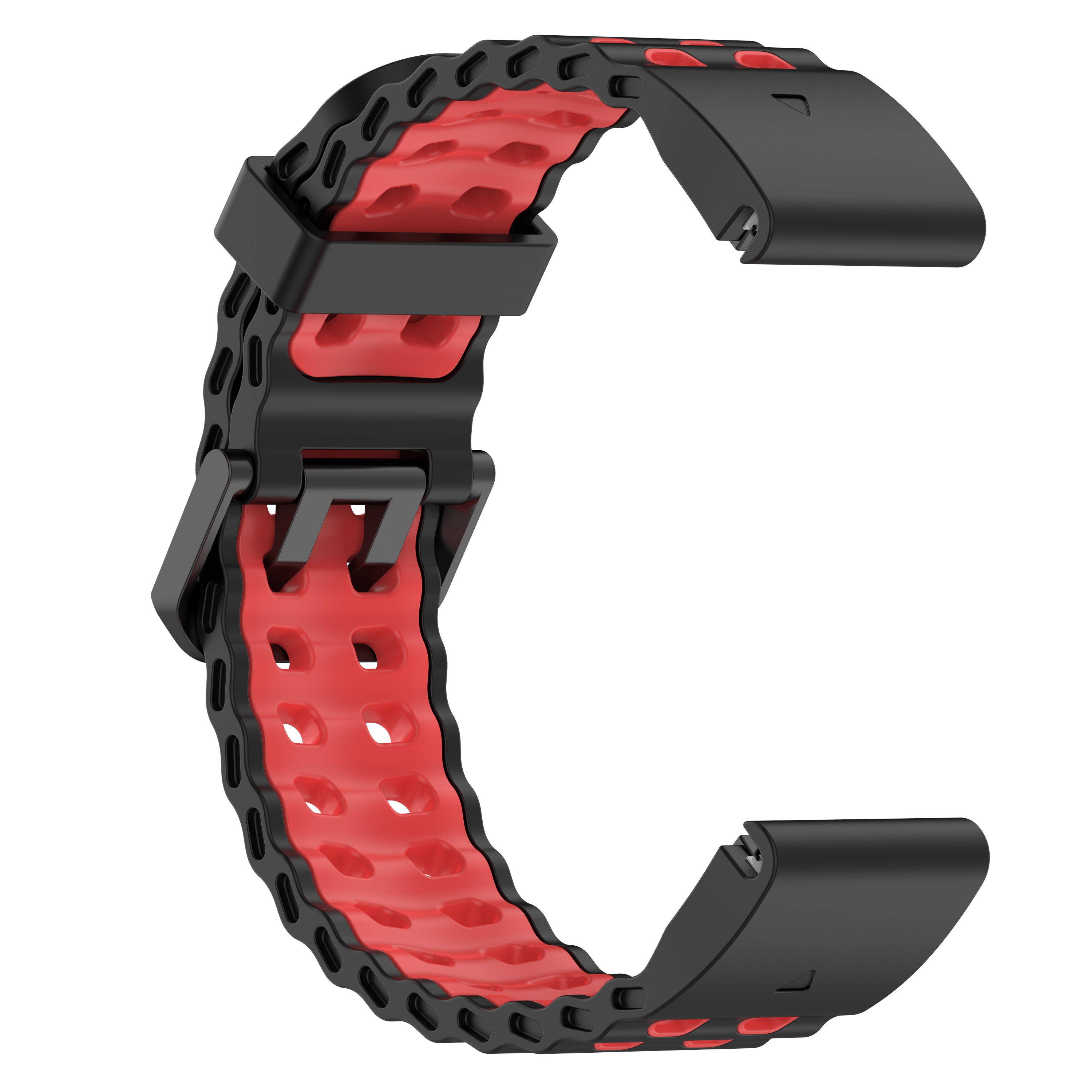 Garmin Descent G2 Wave Sport Strap (Black/Red)