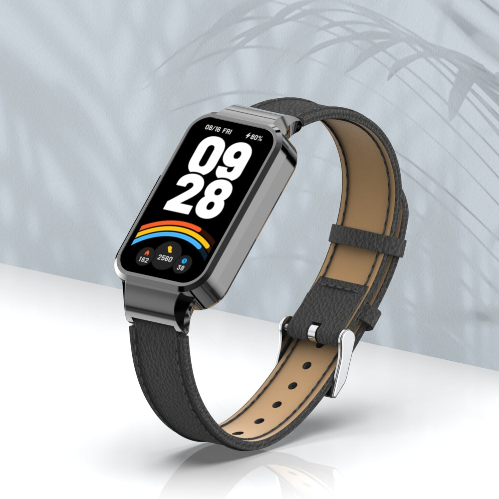 Bracelet cuir Xiaomi Smart Band 9 Active (noir)