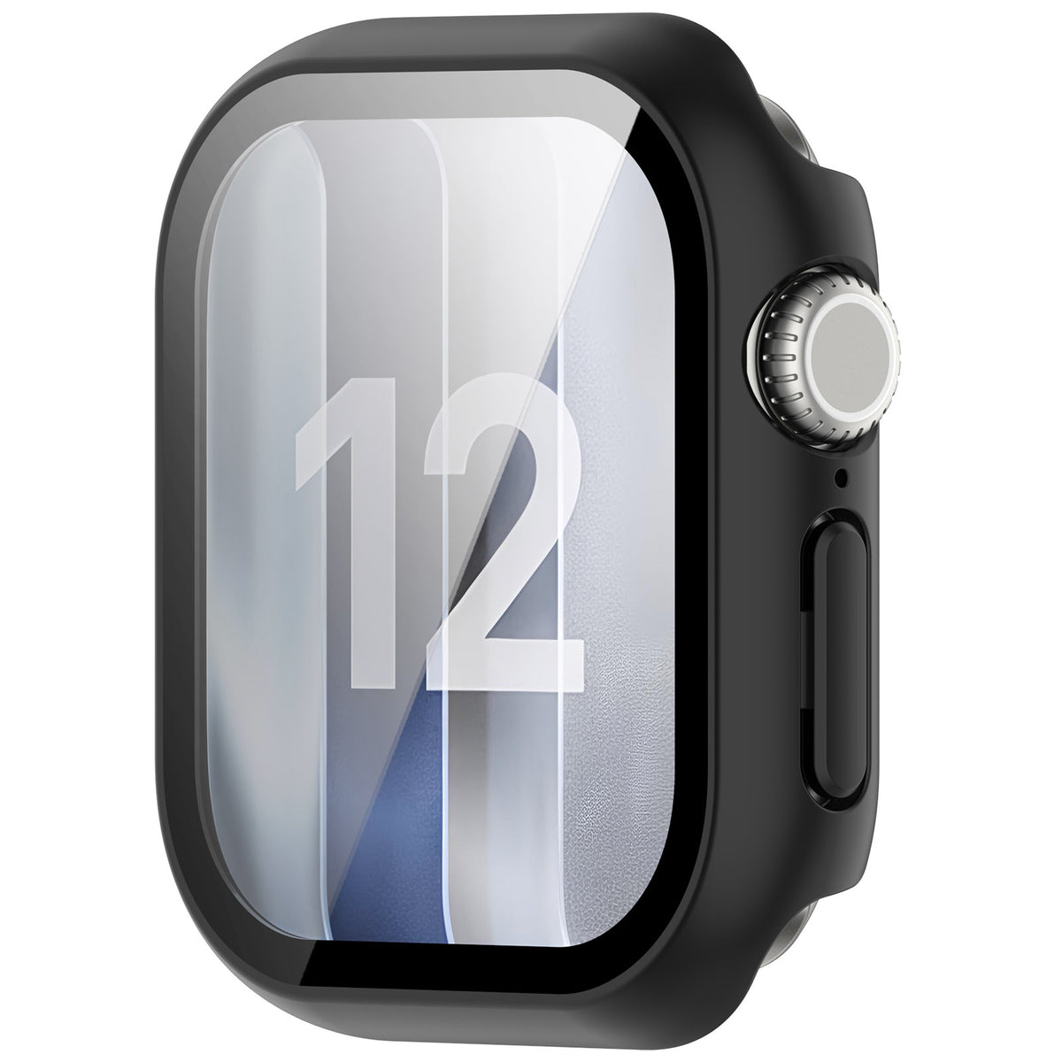 Coque rigide avec verre Apple Watch 12 - 42mm (noir)