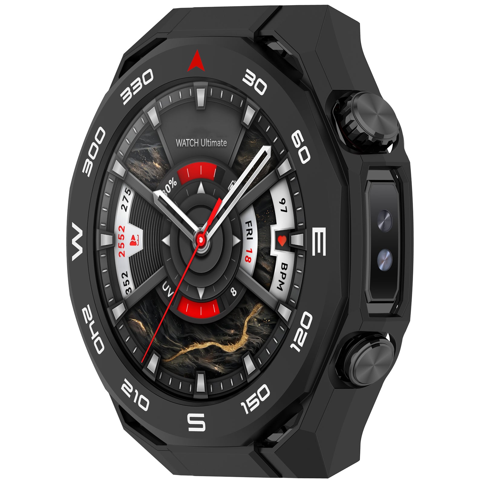 Huawei Watch Ultimate 2 PC Case with Glass (Black)