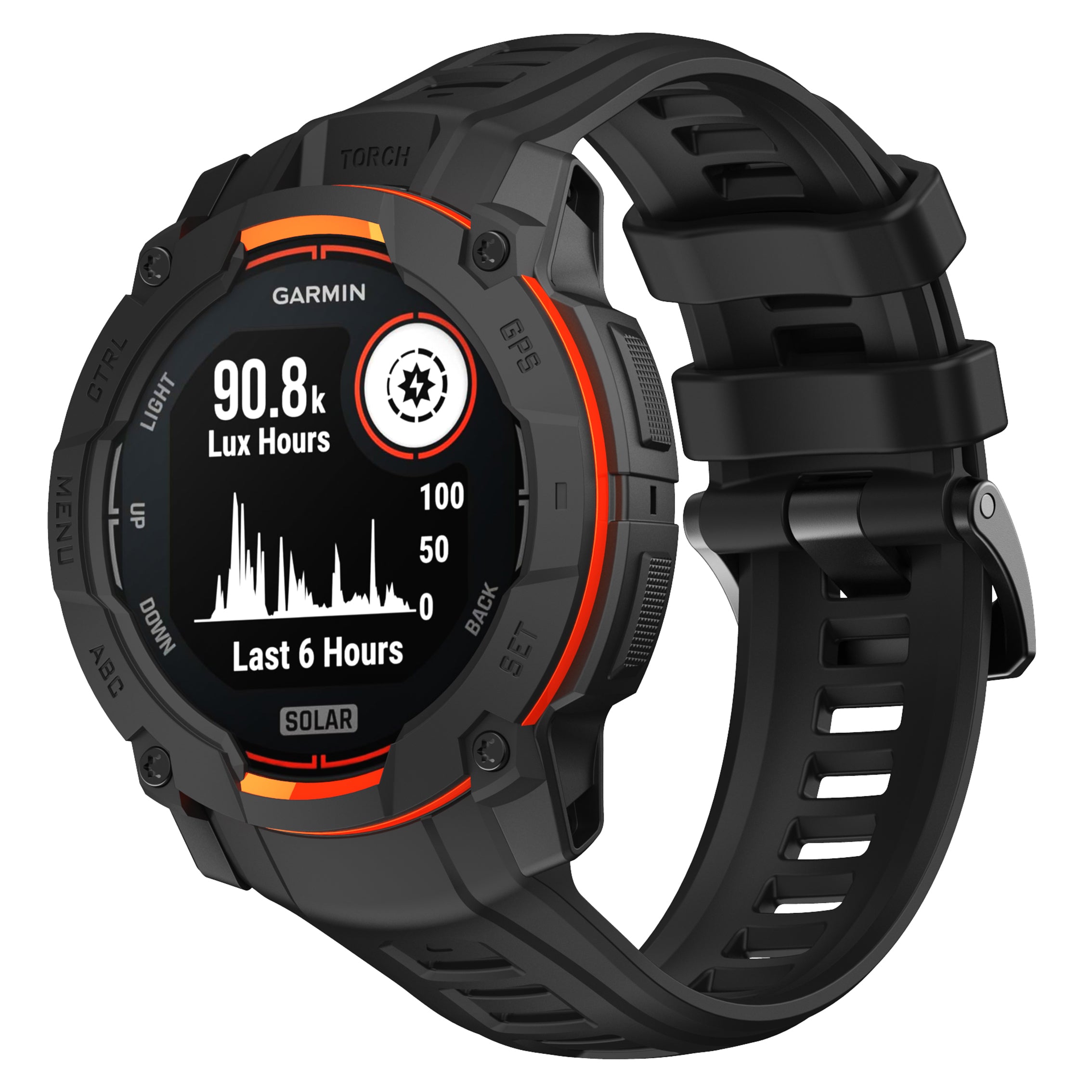 Bracelet silicone 'perfect fit' Garmin Instinct 3 - 50mm (noir)