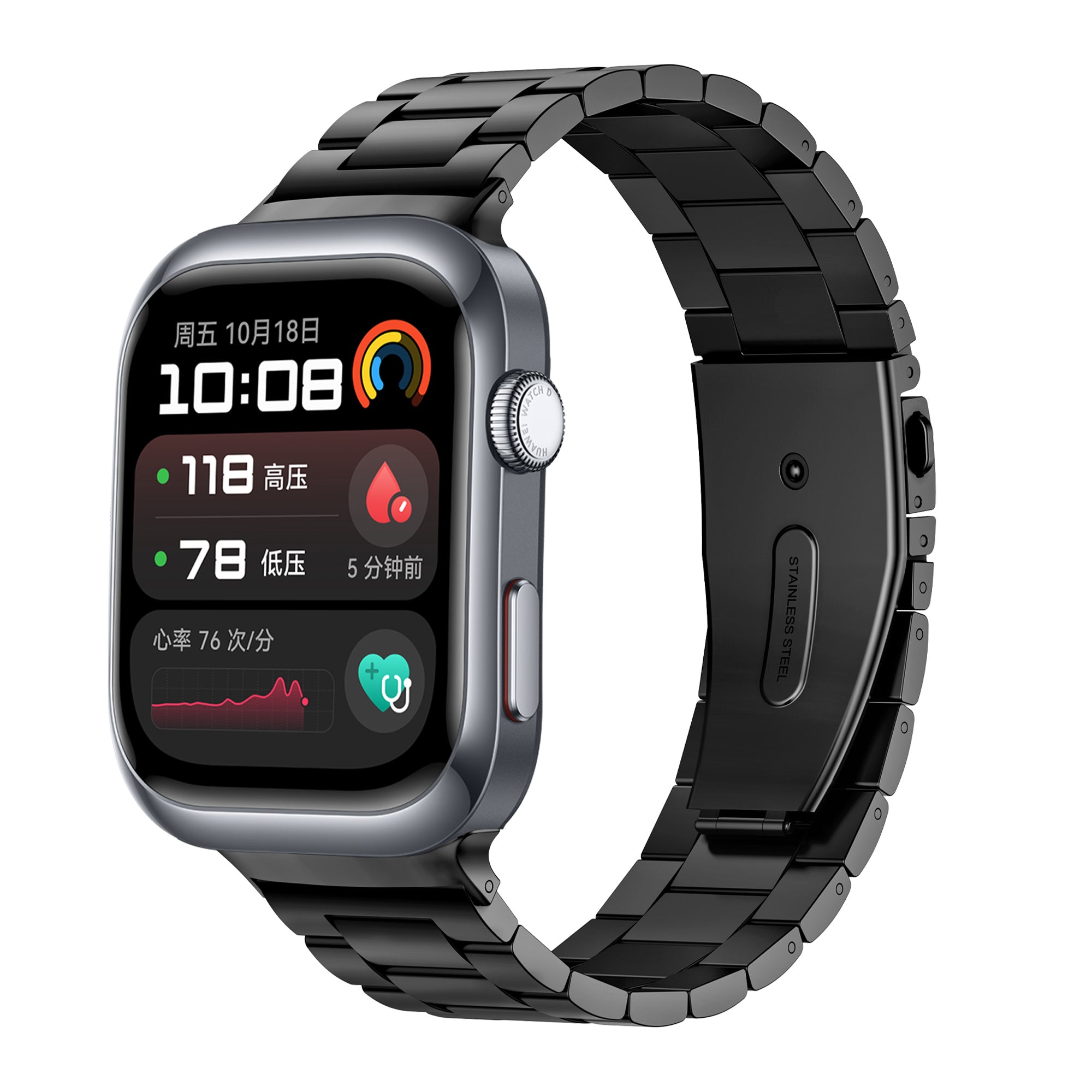 Bracelet acier Huawei Watch D2 (noir)