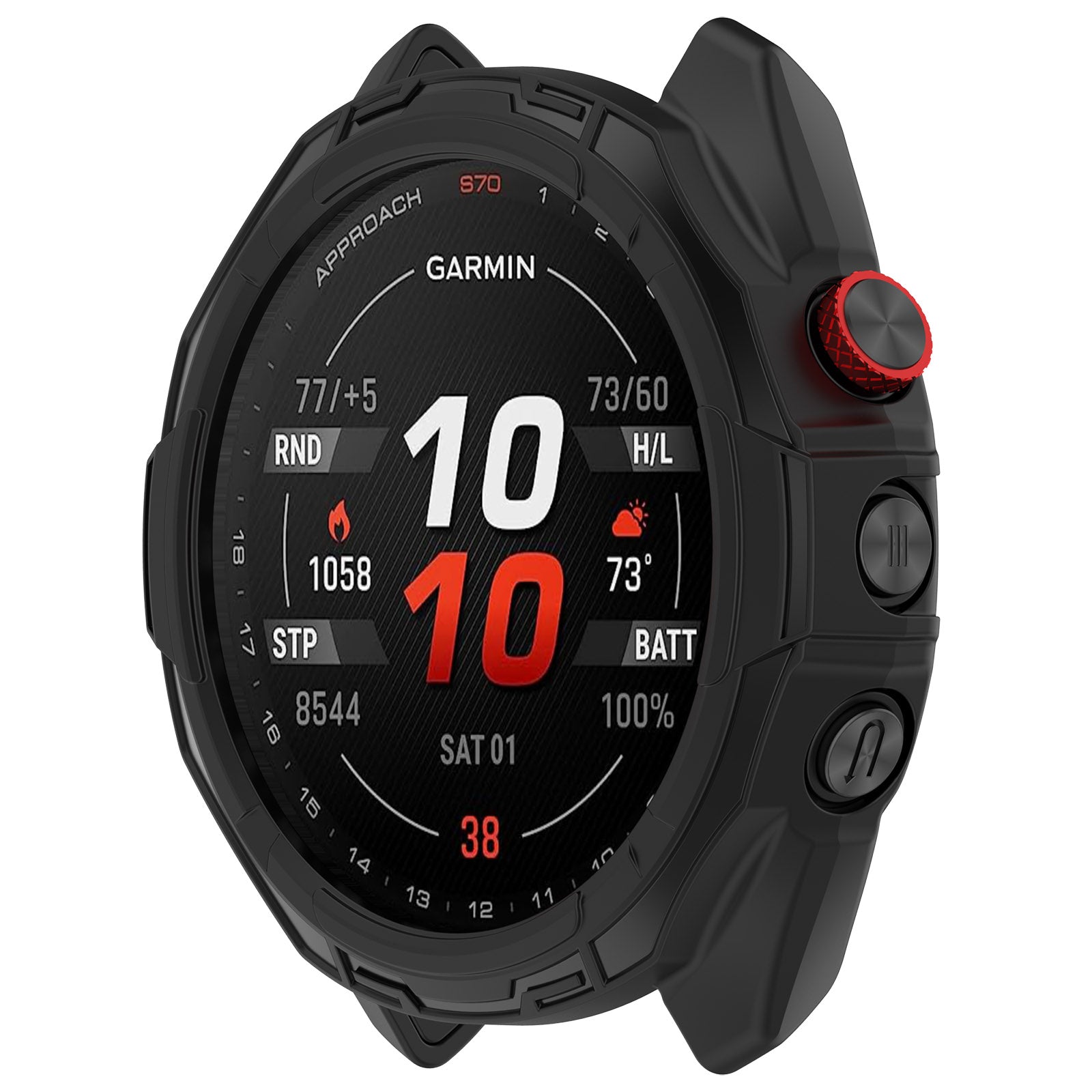 Coque TPU résistante Garmin Approach S70 - 42mm (noir)
