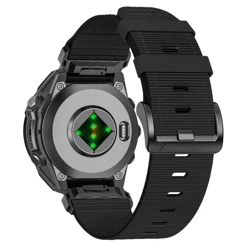 Bracelet nylon premium avec boucle Garmin Fenix 8 - 47mm (noir)