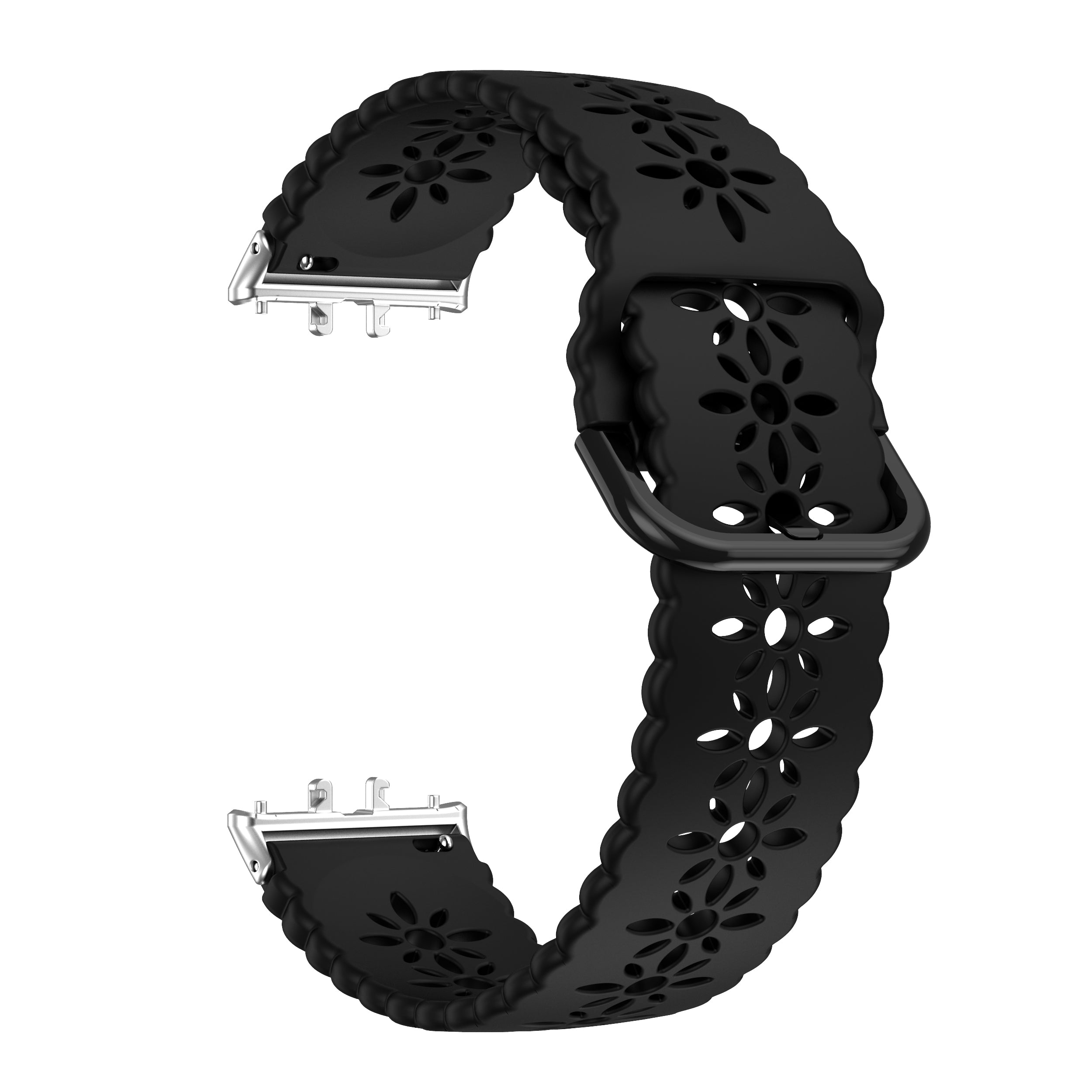 Bracelet silicone Samsung Galaxy Fit 3 avec motif (noir)