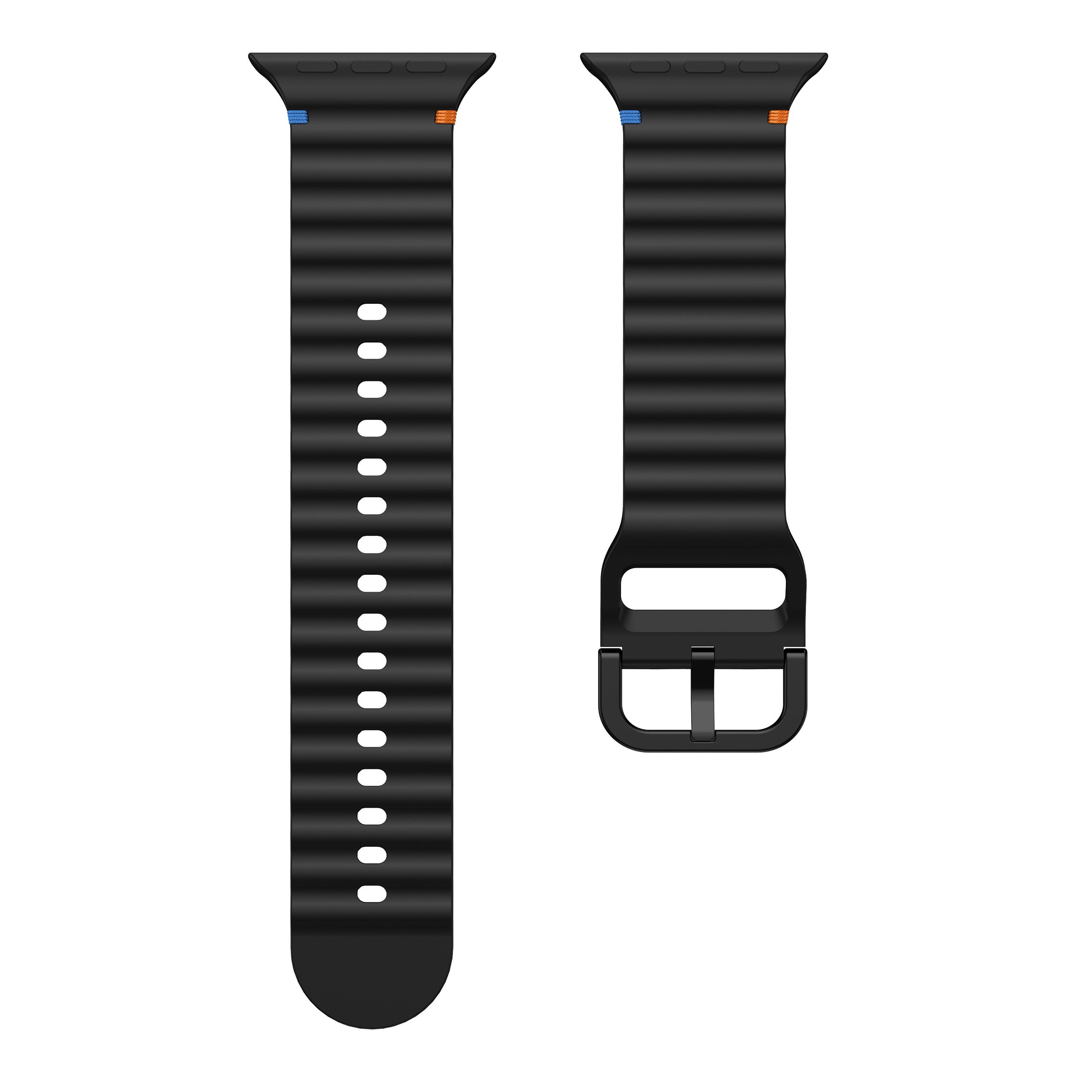 Bracelet Silicone Wave Apple Watch (noir)